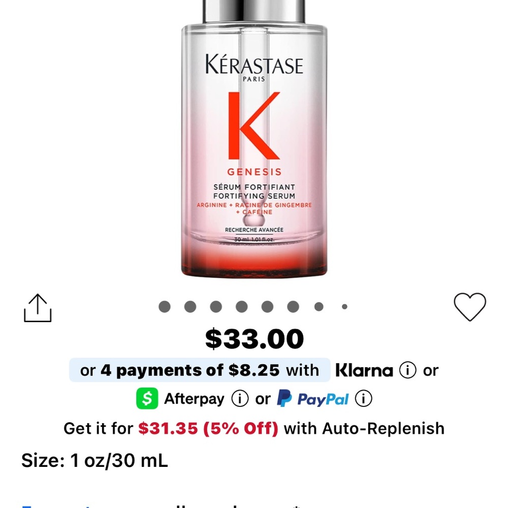 Kérastase Genesis Fortifying Serum - Pink Gradient Bottle 3.0.4 Oz